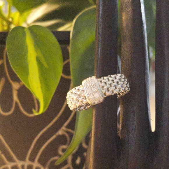 Rare Silpada Italia Stretch Ring | CZ | Sz M - Picture 2 of 4